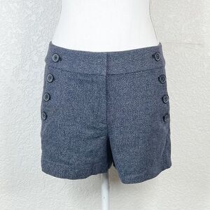 Loft Light Blue Riviera Cuffed Sailor Button Pocket Belt Loop Zipper Shorts 4